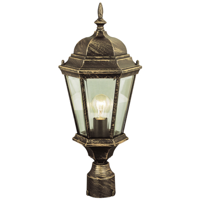 Trans Globe Lighting 4260 BK 1 Light Post Lantern in Black